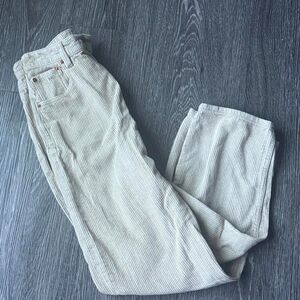 Motel Women's Cream and Grey Trousers SIZE 6
